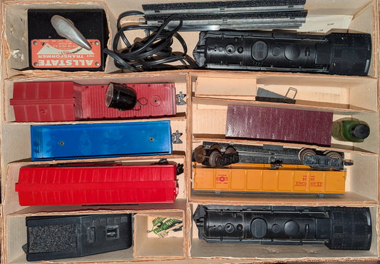 Marx's Allstate Set #9619, 3 Engines & Figure 8 Track